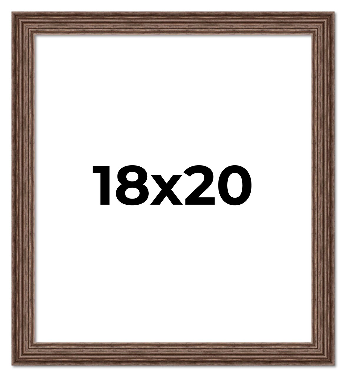 18x20 Wide Barnwood Picture Frame with UV-Resistant Acrylic & Acid Free Backing, Available in 6 Paint Finishes - Grey, Brown, White, and Black